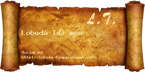 Loboda Tímea névjegykártya