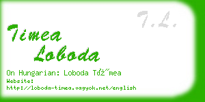 timea loboda business card